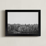 "lake side" - Art Print in Black and white by Robin Ott - Framed