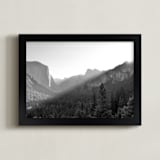 "Yosemite First Rays" - Art Print in Black & White by Sea and Sky - Framed
