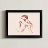 "Classic Body" - Art Print in Cream by Marta Crea - Framed
