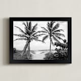 "Coconut gate" - Art Print in black by Eliane Lamb - Framed