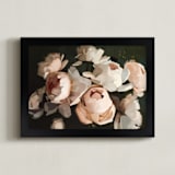 "Popping Peonies" - Art Print in Blush by Rachel Nelson - Framed