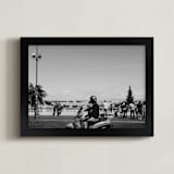 "Rome Vacay" - Art Print in Black and White by Becca Beers - Framed