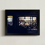 "Paris Nights" - Art Print in Night by Monday Project - Framed