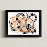 "Sandworm 3" - Art Print in Peach by Jaime Derringer - Framed