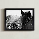 "A Shadow In A Storm" - Art Print in Black and White by Leslie Le Coq - Framed