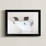 "look DOWN" - Art Print in white by Gail Schechter - Framed