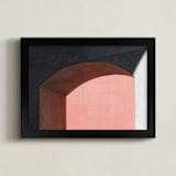 "the arch" - Art Print in Salmon by Jenna Gibson - Framed