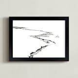 "Silver Ice" - Art Print in Ice White by Leslie Le Coq - Framed