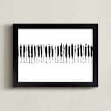 "Piano Men" - Art Print in Black and White by Vasco - Framed
