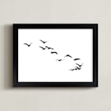 "Landing" - Art Print in Black & White by Neeta Sawhney - Framed