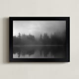 "Fog Reflection" - Art Print in Grey by Jennifer Morrow - Framed
