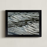"Wave Forms" - Art Print in grey blue green by Sea and Sky - Framed