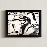 "Friends on the Farm" - Art Print in Blackened by Holly Royval - Framed