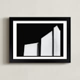 "Architecture Noir" - Art Print in deep black by Kaitie Bryant - Framed