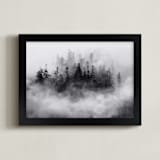 "Lost in the Fog" - Art Print in White Shades by A MAZ Design - Framed