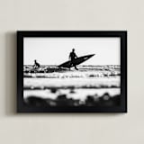 "Surf in Black and White" - Art Print in Shore by Kira Noel Oschipok - Framed
