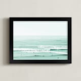 "And The Color Of My Eyes Has Gone Back Into The Sea" - Art Print in green by Summer Strauch - Framed