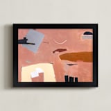 "HEMLOCK & HENNA" - Art Print in salmon by Keren Toledano - Framed