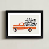 "Heavy Load" - Personalized Art Print in Tangerine by Karidy Walker - Framed