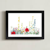 "English Garden" - Art Print in White by Anna Stout-Tuckwiller - Framed