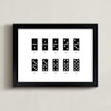 "Counting Dominoes" - Art Print in Classic Black by Snow and Ivy - Framed