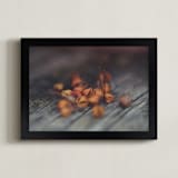 "Seed I" - Art Print in washed wood grey by Stacy Cooke - Framed