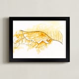"Gold Leaf" - Art Print in Warm Gold by Emily Magone - Framed