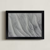 "Line in the Sand" - Art Print in Sandy Beige by AJD - Framed