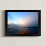 "Explosion" - Art Print in White-blue by NSMARK - Framed