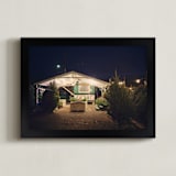 "Lit Trees II" - Art Print in Midnight by Erin Niehenke - Framed
