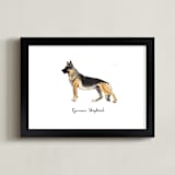 "German Shepherd" - Art Print in Brown by Megan Kelso - Framed