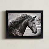"Angelique" - Art Print in Black & White by Katrina Leandro - Framed