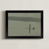 "Shoals Ahead!" - Art Print in Misty Grey by Robert Deem - Framed