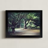 "The Haunted Wood" - Art Print in Forest Green by Gray Star Design - Framed