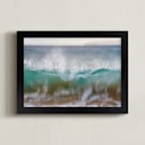 "Hawaii Wave Break" - Art Print in Beach Blue by Mary Ann Glynn-Tusa - Framed