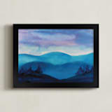 "Serenity Abounds" - Art Print in Sky by Roopali - Framed