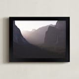 "Yosemite at Dawn" - Art Print in Peach by Mike Sunu - Framed