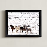 "Desert Devotion" - Art Print in Desert Snow by Leslie Le Coq - Framed