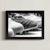 "Boots" - Art Print in Black and White by Jennifer Mckinnon Richman - Framed