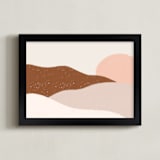 "Desert Sun" - Art Print in neutral by Kayla Dawson - Framed