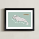 "Deep as the Sea" - Personalized Art Print in Aqua by Annada Hypes - Framed