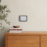 "Pastel Mountains" - Art Print in Berry by AYR - In a Room