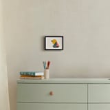 "Graphic Sailboat" - Art Print in Sea Blue by Daily Design Co - In a Room
