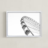 "Wheel In The Sky" - Art Print in Silver Grey by PHEP Design Studio - Framed