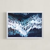 "Crash II" - Art Print in Deep Blue by Christa Dominguez - Framed