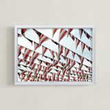 "Buntings" - Art Print in Carnival Red by KareneIsabelle - Framed