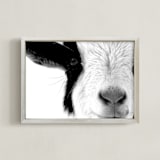 "Pawnee" - Art Print in Black and White by Leslie Le Coq - Framed