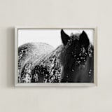 "A Shadow In A Storm" - Art Print in Black and White by Leslie Le Coq - Framed