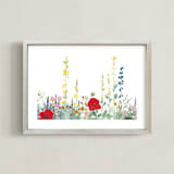 "English Garden" - Art Print in White by Anna Stout-Tuckwiller - Framed