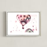 "Rainbow Balloon" - Art Print in Blush by Caroline Mint - Framed